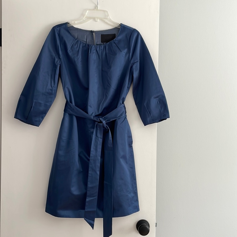 J Crew Collection blue cocktail dress.